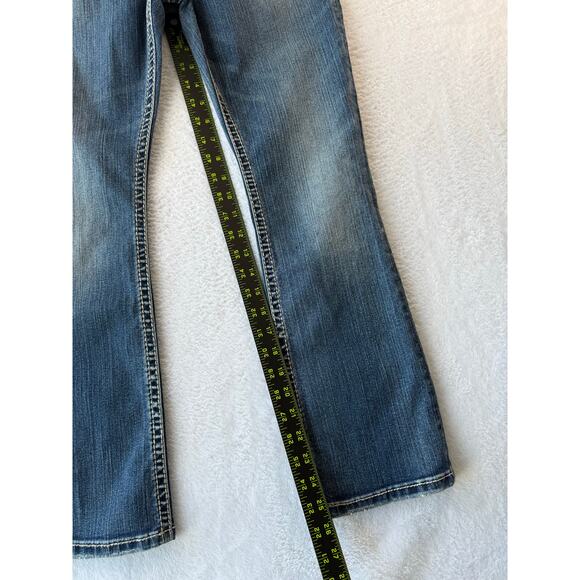 Silver Jeans Womens 8P Tuesday 16 1/2" Short Embroidered Thick Stitching Western - Picture 9 of 12